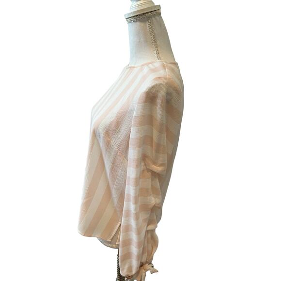 Vince Camuto Pink & White Striped Top S - Picture 4 of 7